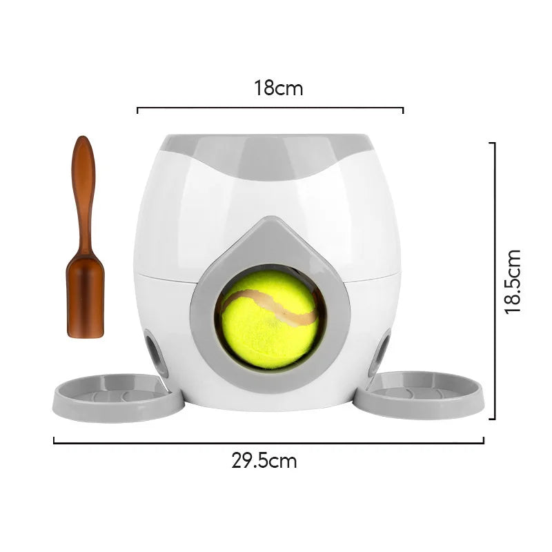 Automatic Dog Ball Launcher & Treat Dispenser – Smart Training Toy for Active Pets