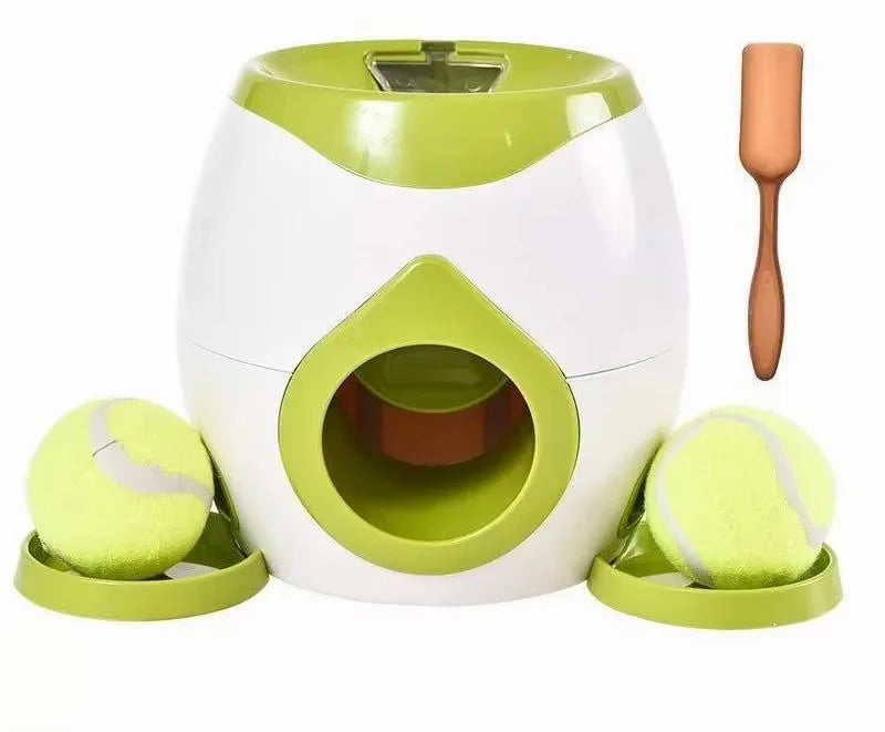 Automatic Dog Ball Launcher & Treat Dispenser – Smart Training Toy for Active Pets