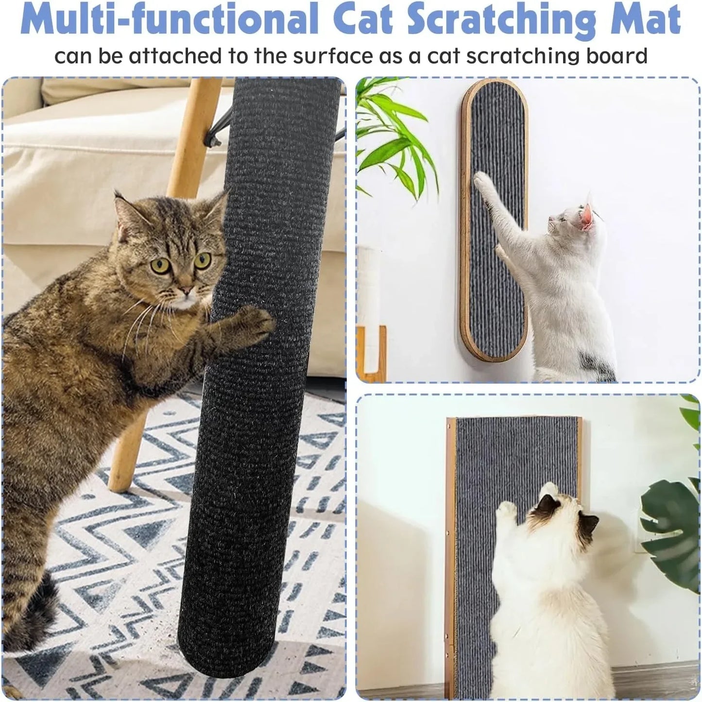 Cat Scratch Mat | Self-Adhesive, Trimmable & Durable Carpet Pad for Cats