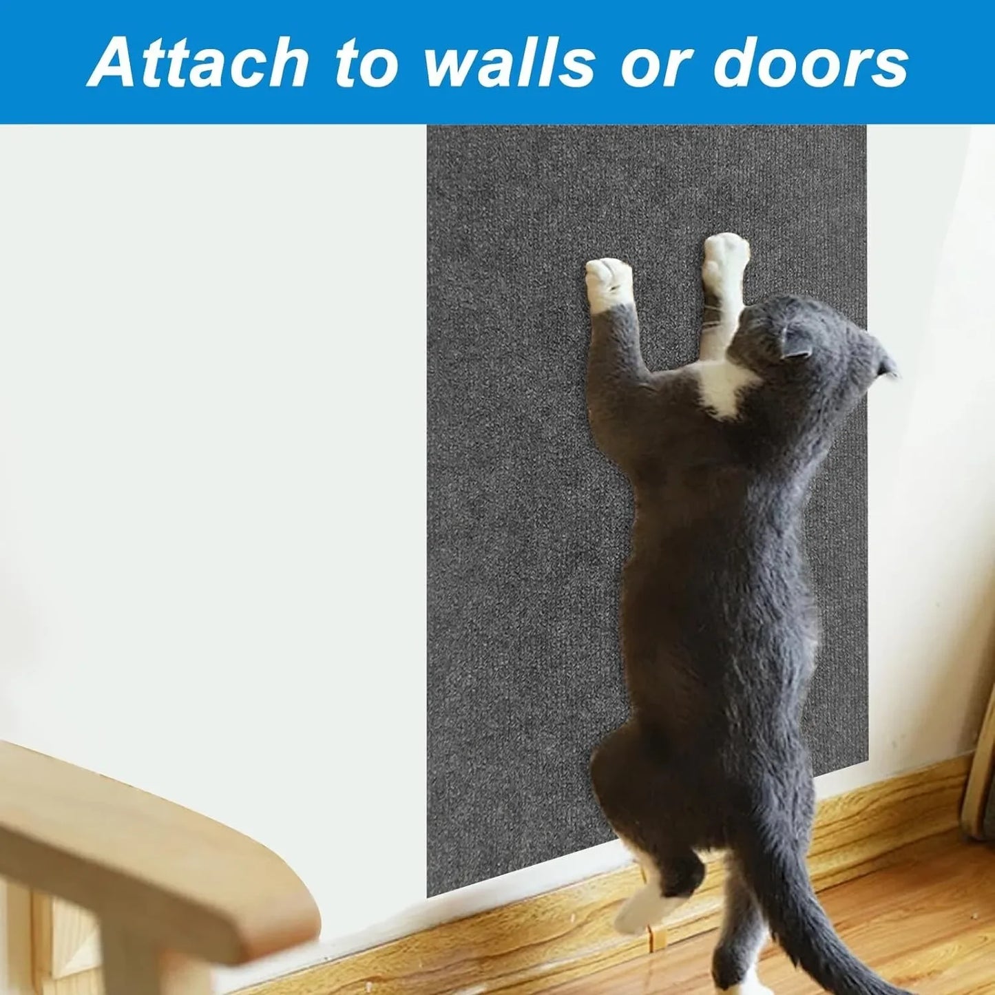 Cat Scratch Mat | Self-Adhesive, Trimmable & Durable Carpet Pad for Cats