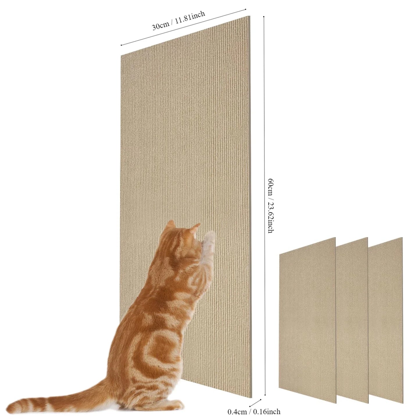 Cat Scratch Mat | Self-Adhesive, Trimmable & Durable Carpet Pad for Cats