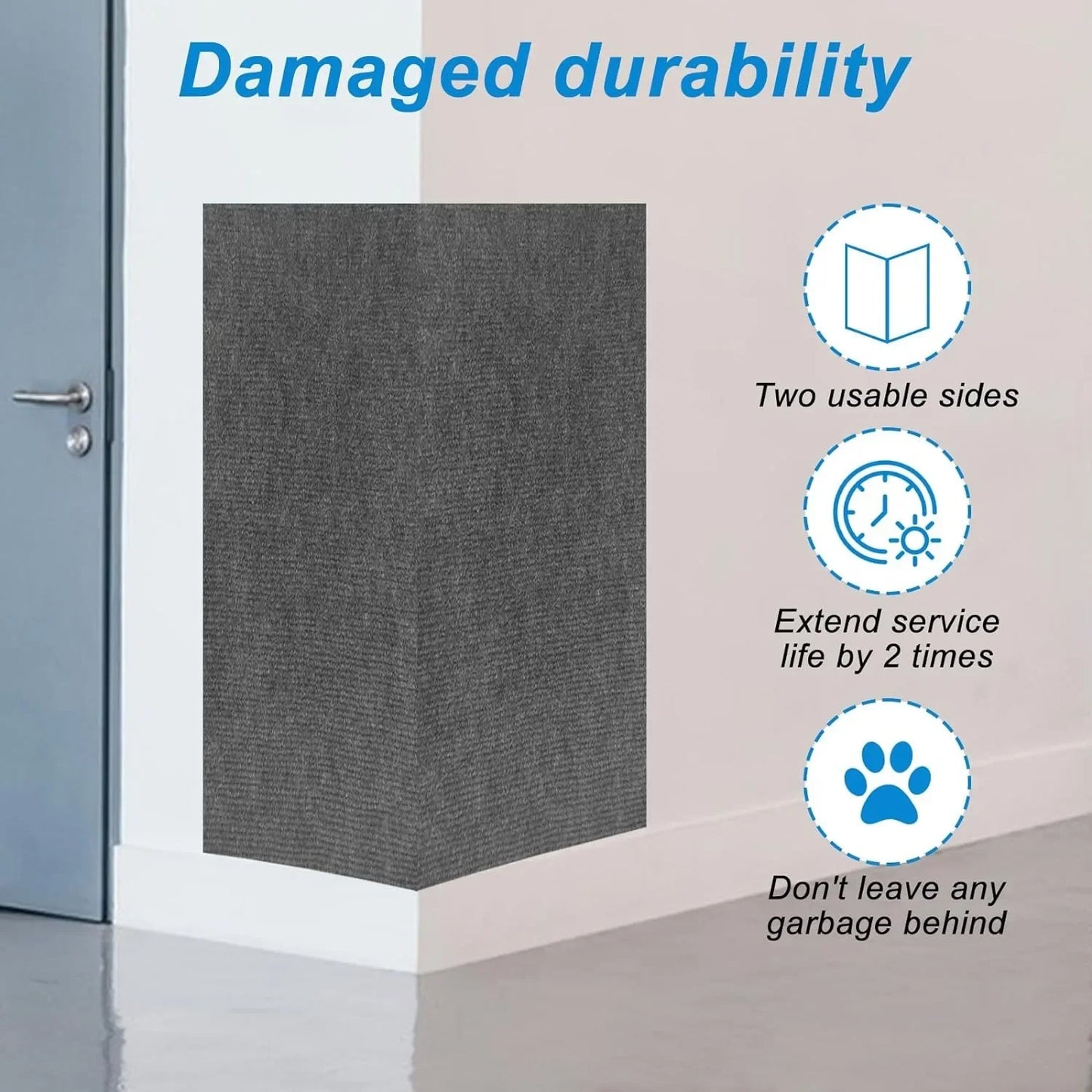 Cat Scratch Mat | Self-Adhesive, Trimmable & Durable Carpet Pad for Cats