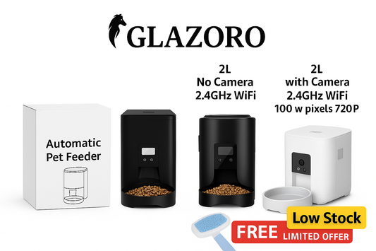 Smart Pet Feeder (2L) – WiFi + Button Control | Free Pet Brush Gift Inside 🎁 Free Delivery
